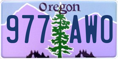 OR license plate 977AWO