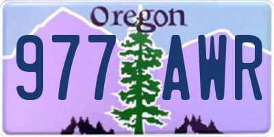 OR license plate 977AWR