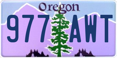 OR license plate 977AWT