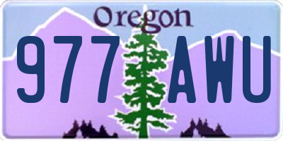 OR license plate 977AWU
