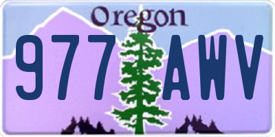 OR license plate 977AWV