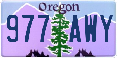 OR license plate 977AWY