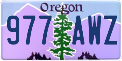 OR license plate 977AWZ