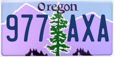 OR license plate 977AXA
