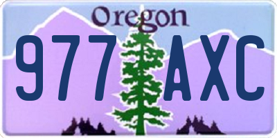 OR license plate 977AXC