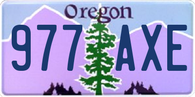 OR license plate 977AXE