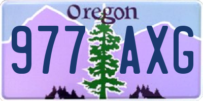 OR license plate 977AXG