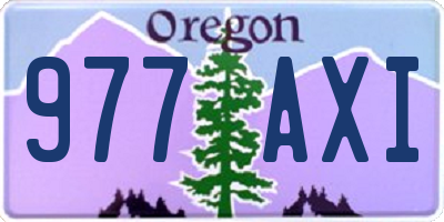 OR license plate 977AXI