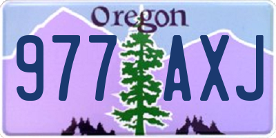 OR license plate 977AXJ