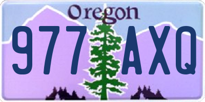 OR license plate 977AXQ