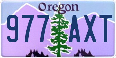 OR license plate 977AXT
