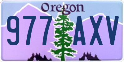 OR license plate 977AXV