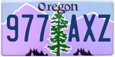 OR license plate 977AXZ