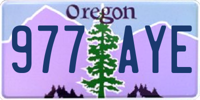 OR license plate 977AYE