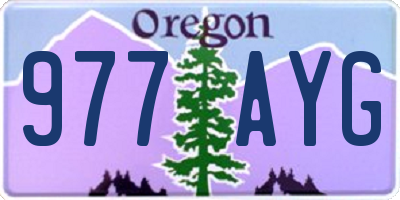OR license plate 977AYG