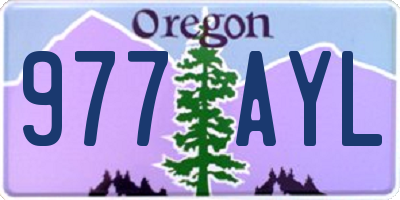 OR license plate 977AYL