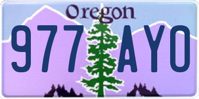 OR license plate 977AYO