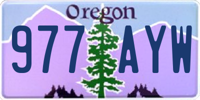 OR license plate 977AYW