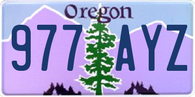 OR license plate 977AYZ