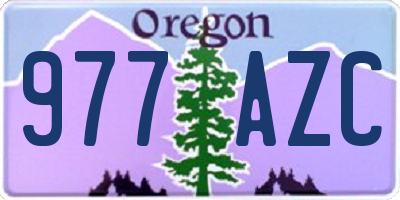 OR license plate 977AZC