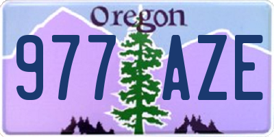 OR license plate 977AZE