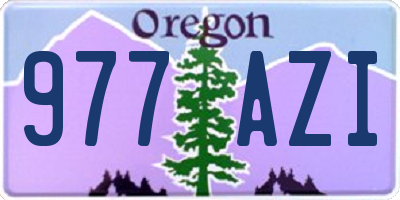 OR license plate 977AZI