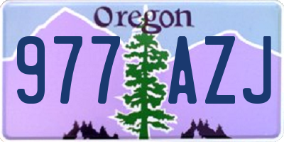 OR license plate 977AZJ