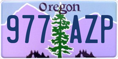 OR license plate 977AZP