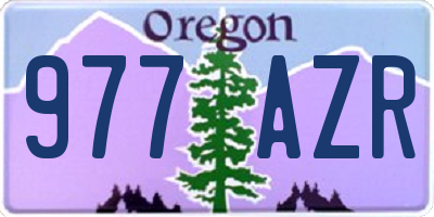 OR license plate 977AZR