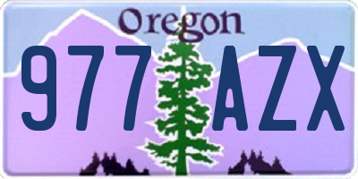 OR license plate 977AZX