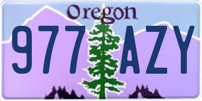 OR license plate 977AZY