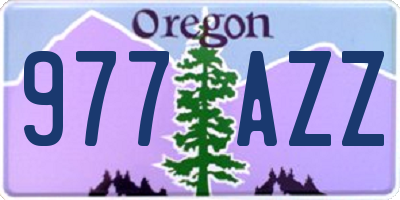 OR license plate 977AZZ