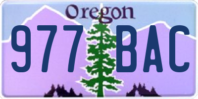 OR license plate 977BAC