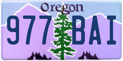 OR license plate 977BAI