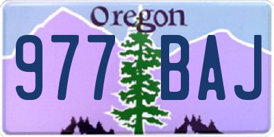 OR license plate 977BAJ
