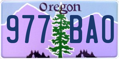 OR license plate 977BAO