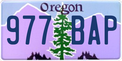 OR license plate 977BAP