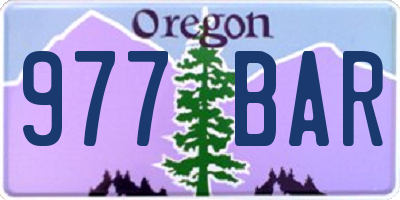 OR license plate 977BAR