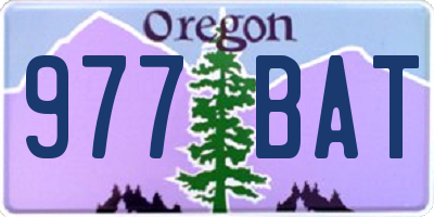 OR license plate 977BAT