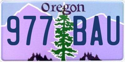 OR license plate 977BAU