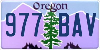 OR license plate 977BAV