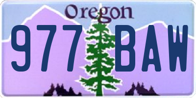 OR license plate 977BAW