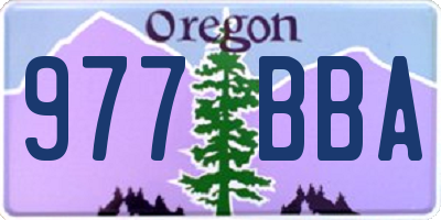 OR license plate 977BBA