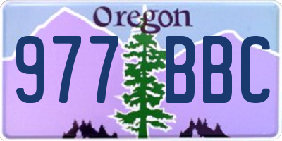 OR license plate 977BBC