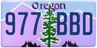 OR license plate 977BBD