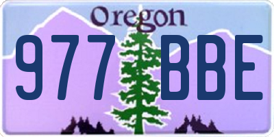 OR license plate 977BBE