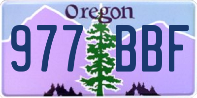 OR license plate 977BBF