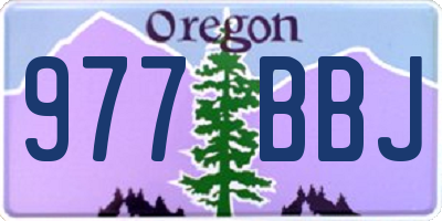 OR license plate 977BBJ