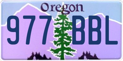 OR license plate 977BBL