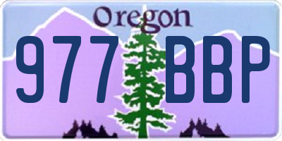 OR license plate 977BBP